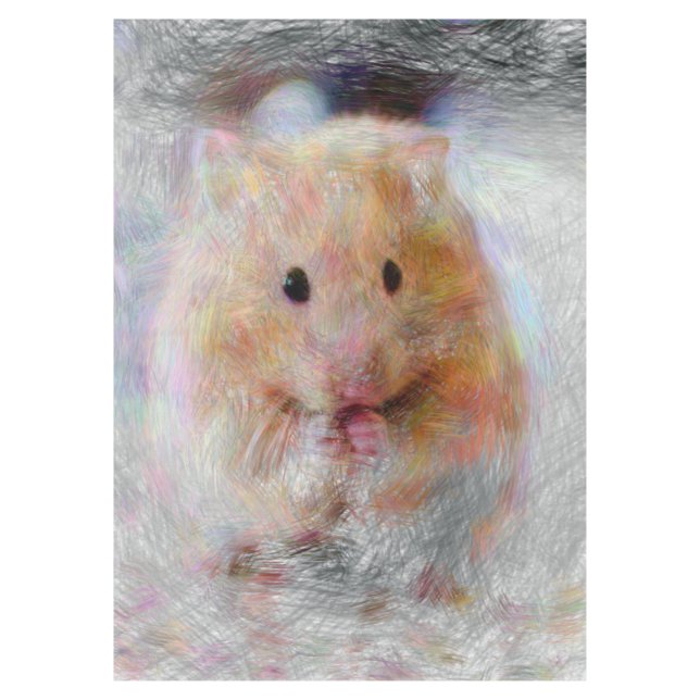 Toalha De Mesa hamster artístico (Frente)