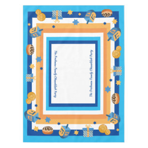 Toalha De Mesa Hanukkah Personalizou Rosquinhas de Sonhos e Estre