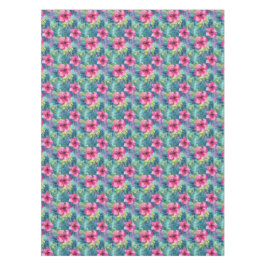 Toalha De Mesa Havaiano Hibiscus E Floresta Tropical De Ferns