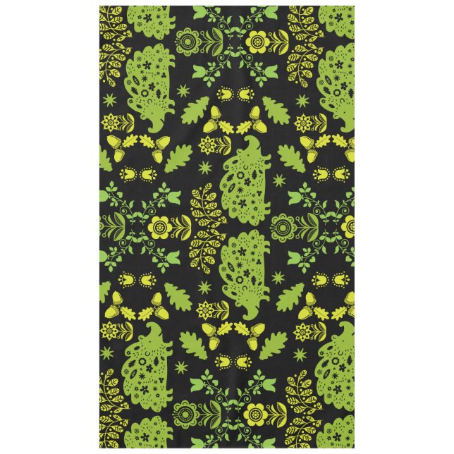 Toalha De Mesa Hedgehog Folk Art (Frente)