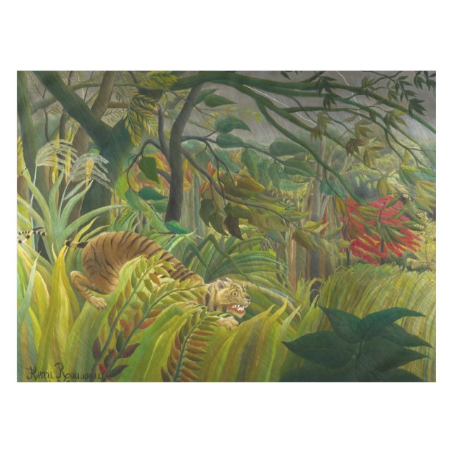 Toalha De Mesa Henri Rousseau - Surpreendido! (Frente (Horizontal))