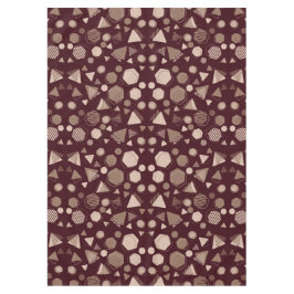 Toalha De Mesa Hexágono e Triângulo Rosa e Castanho no Padrão Mar