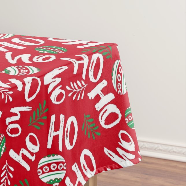 Toalha De Mesa Ho Ho Red & Green Christmas Balls Red (Posição Original)
