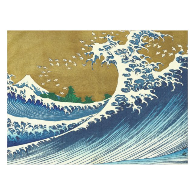 Toalha De Mesa Hokusai Big Wave Japão Art (Frente (Horizontal))
