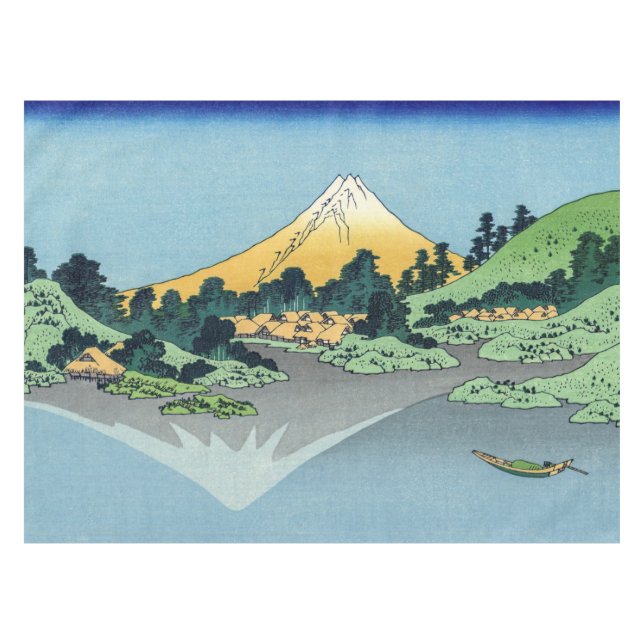 Toalha De Mesa Hokusai - O Monte Fuji Reflete no lago Kawaguchi (Frente (Horizontal))