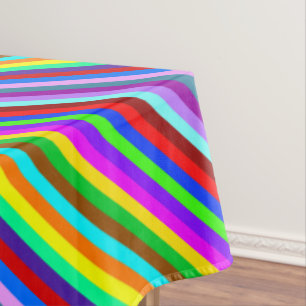 Toalha De Mesa HOLI colorido listra o teste padrão + suas ideias