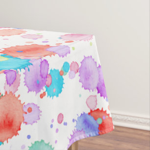 Toalha De Mesa holiES - Splatter 1 colorido + seu backgr.