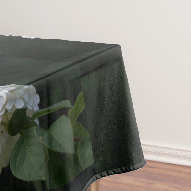 Toalha De Mesa Hortênsia Floral de Cal Limão Branco (Posição Original)
