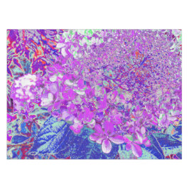 Toalha De Mesa Hortênsia Limelight Azul e Roxo Elegante