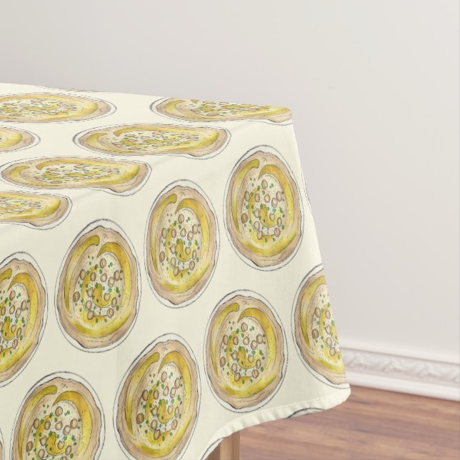 Toalha De Mesa Hummus Houmous Chickpeas — Comida do Mediterrâneo (Posição Original)