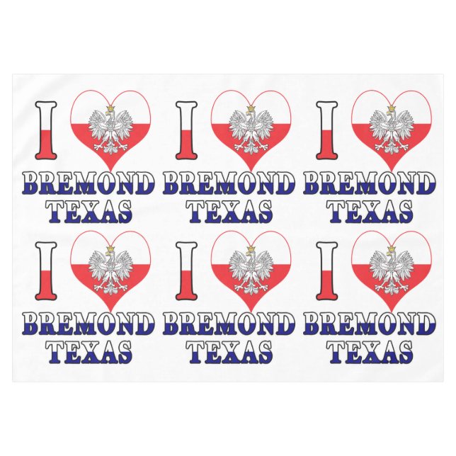 Toalha De Mesa I Heart Love Bremond Texas (Frente (Horizontal))