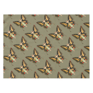 Toalha De Mesa Ilustração da Mulher Voando Borboleta Flapper