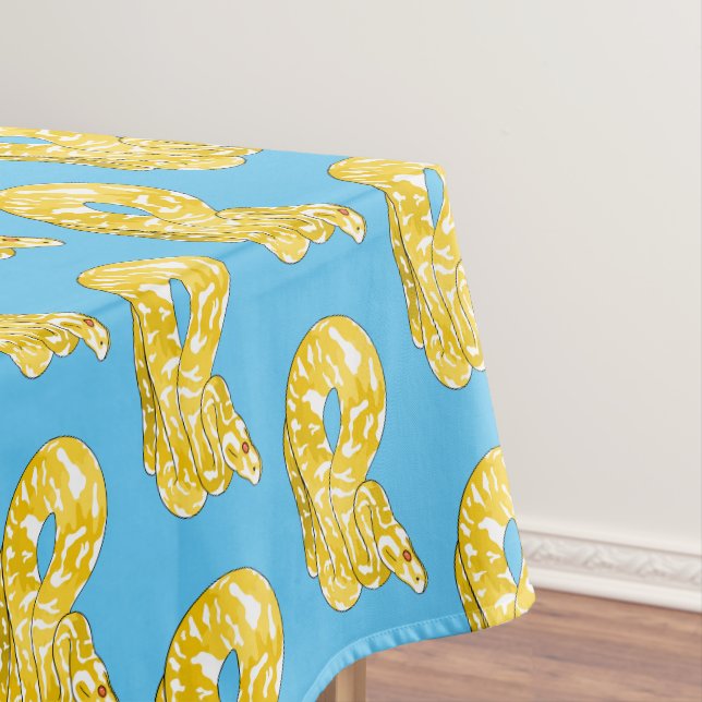 Toalha De Mesa Ilustração de cobra de pitão birmanês (Posição Original)