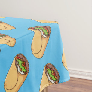 Toalha De Mesa Ilustração de desenho animado burrito