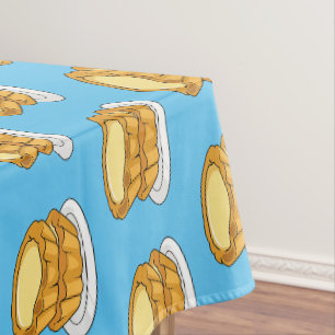 Toalha De Mesa Ilustração de desenho animado com tarte de ovo