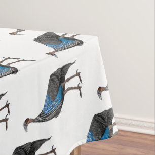 Toalha De Mesa Ilustração de desenho animado de aves guineafowl v