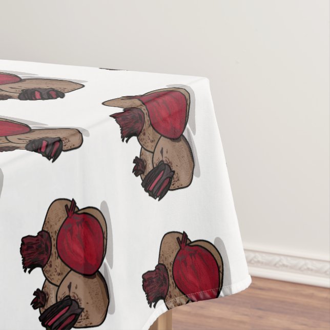 Toalha De Mesa Ilustração de desenho animado de beterraba (Posição Original)