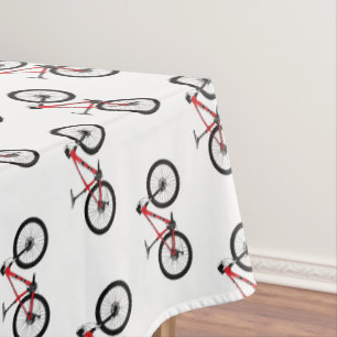 Toalha De Mesa Ilustração de desenho animado de bicicleta