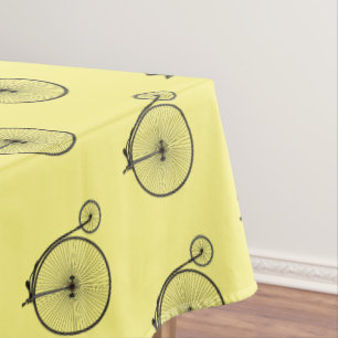 Toalha De Mesa Ilustração de desenho animado de bicicleta de alta