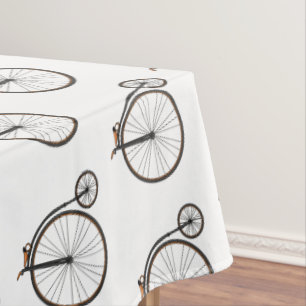 Toalha De Mesa Ilustração de desenho animado de bicicleta de alta