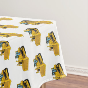 Toalha De Mesa Ilustração de desenho animado de bulldozer