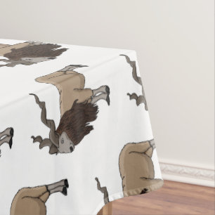 Toalha De Mesa Ilustração de desenho animado de cabra Markhor