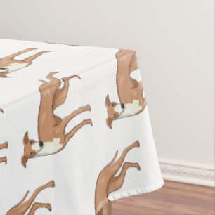 Toalha De Mesa Ilustração de desenho animado de cão Greyhound