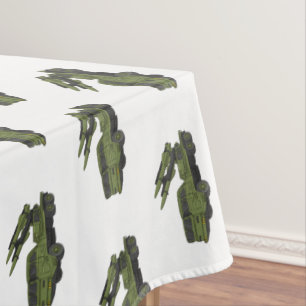 Toalha De Mesa Ilustração de desenho animado de mísseis militares