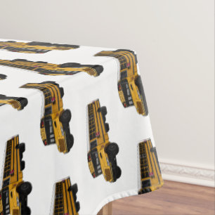 Toalha De Mesa Ilustração de desenho animado de ônibus escolar