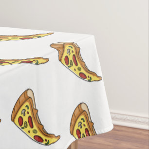Toalha De Mesa Ilustração de desenho animado de pizza