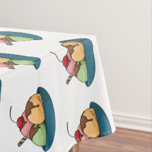 Toalha De Mesa ilustração de desenho animado de sorvete