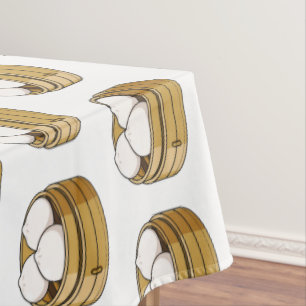 Toalha De Mesa Ilustração de desenho animado Dim sum