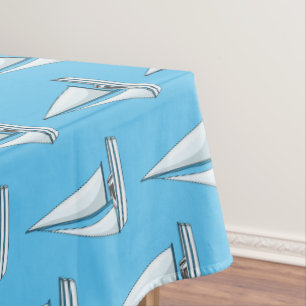 Toalha De Mesa Ilustração de desenho animado em veleiro