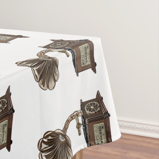 Toalha De Mesa Ilustração de desenho animado girável (Posição Original)