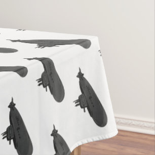 Toalha De Mesa Ilustração de desenho animado submarino