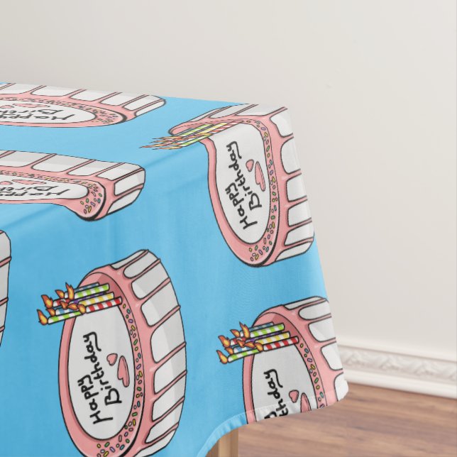 Toalha De Mesa Ilustração de desenho de bolo de aniversário (Posição Original)