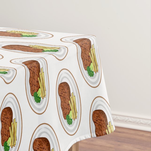 Toalha De Mesa Ilustração de desenho em bife (Posição Original)