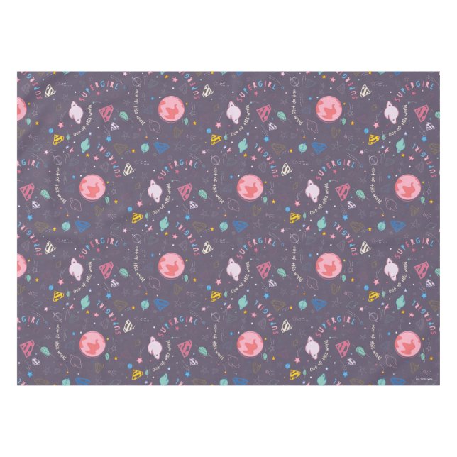 Toalha De Mesa Ilustração de Supergirl Voando para Cima (Frente (Horizontal))