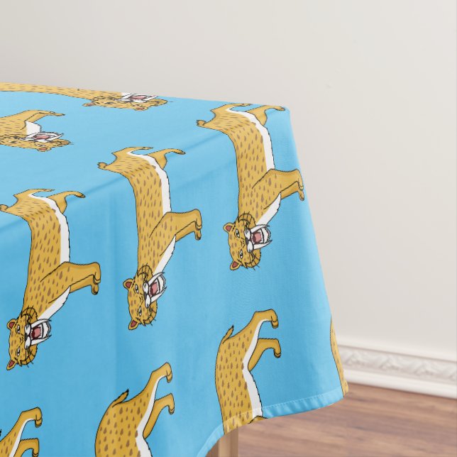 Toalha De Mesa Ilustração de tigre com dentes de Saber (Posição Original)