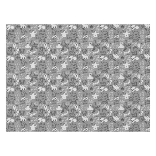 Toalha De Mesa ilustração do teste padrão dos doodles (Frente (Horizontal))