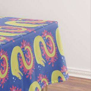 Toalha De Mesa Ilustração engraçada de desenho animado de enguia