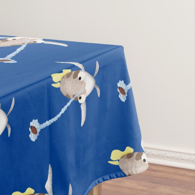 Toalha De Mesa Imagem de desenho animado de Arquerfish em Cute (Posição Original)
