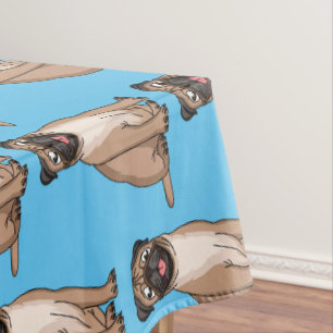 Toalha De Mesa Imagem de desenho animado de cachorro feliz e engr