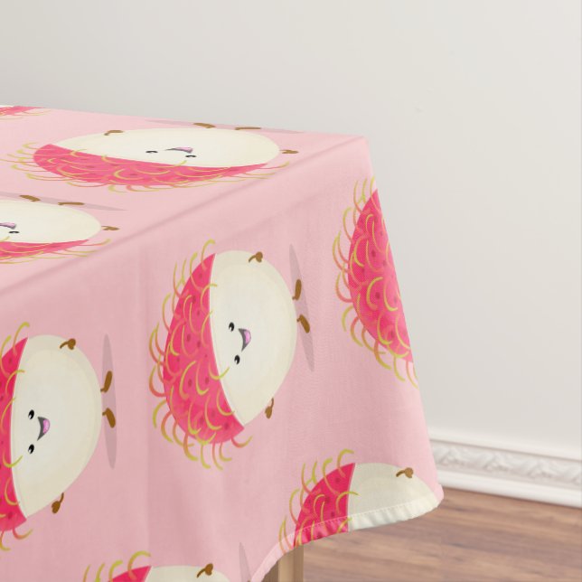 Toalha De Mesa Imagem de desenho animado rosa-claro (Posição Original)