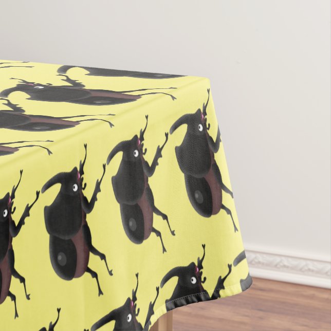 Toalha De Mesa Imagem do desenho animado do besouro da rinoceront (Posição Original)