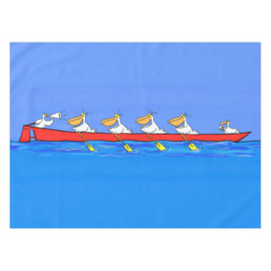 Toalha De Mesa Imagem engraçada de desenhos animados pelicanos