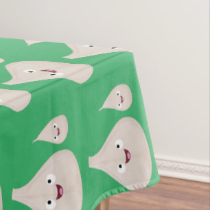Toalha De Mesa Imagem vegetal do desenho animado de alho cúprico