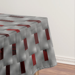 Toalha De Mesa Imagem vermelha sob placas de cinza, formas retang