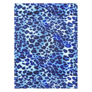 Toalha De Mesa Impressão animal da chita azul abstrata do hipste