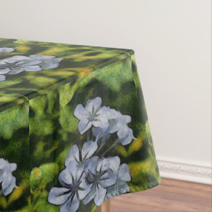 Toalha De Mesa Impressão Azul do Flor do Plumbago